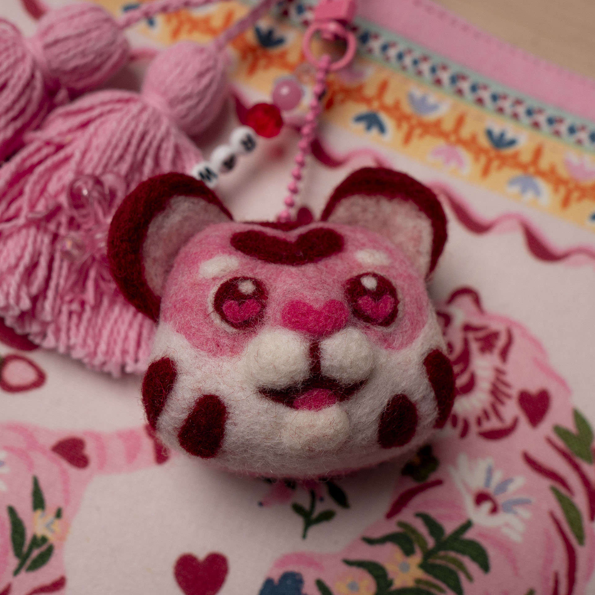 Felted Heart Tiger
